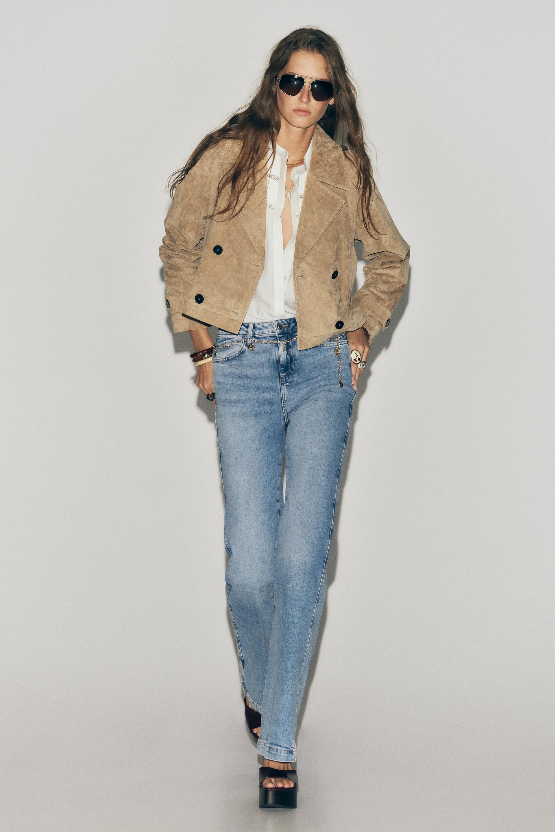 100% Leather Short Trench Coat