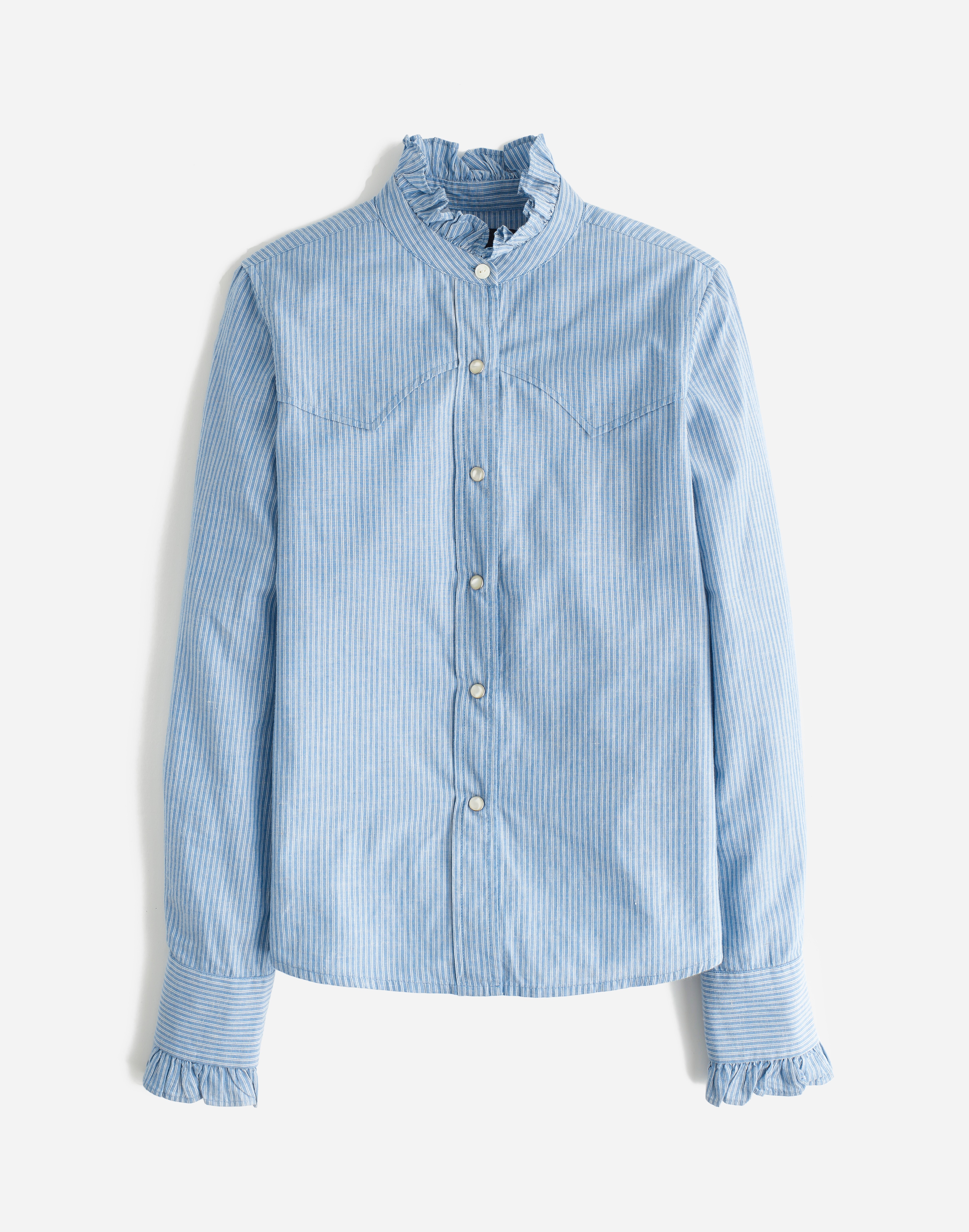 Madewell x Reluxe Fashion, Worn Cotton Blouse with Turtleneck Nili Lotan