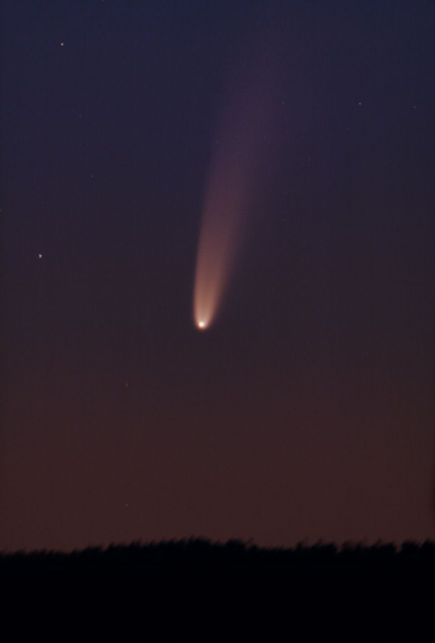 Astrophotographer Chris Schur captured this view of Comet NEOWISE F3 from Payson, Arizona before dawn on July 5, 2020.