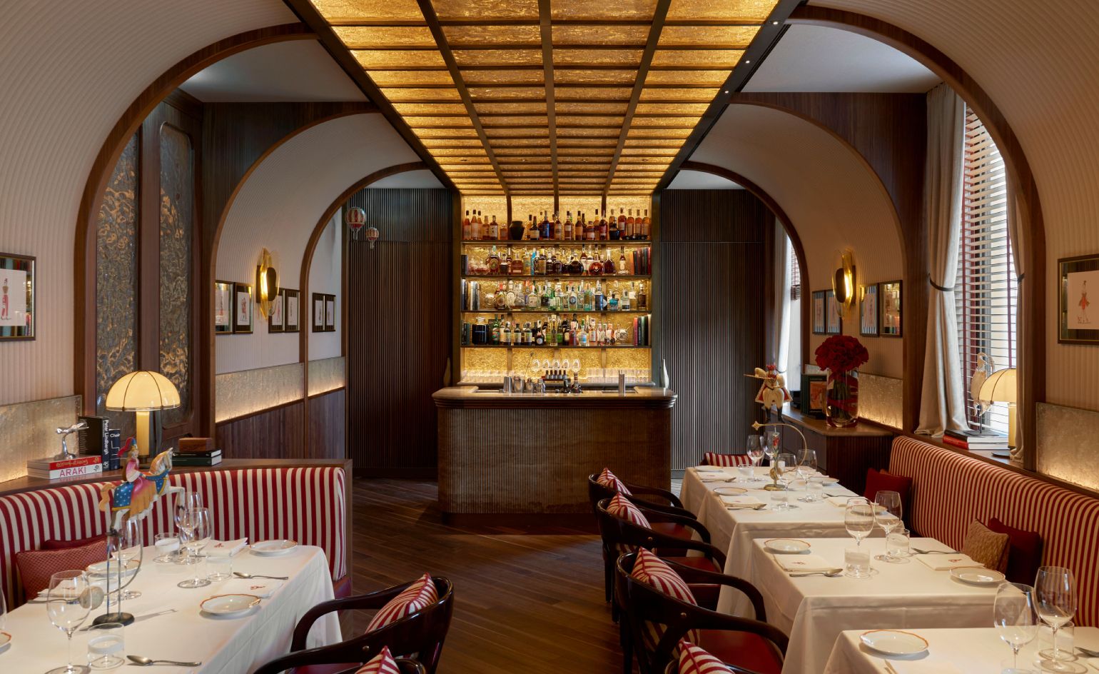 The multi-level dining destination crowns the top three floors of...