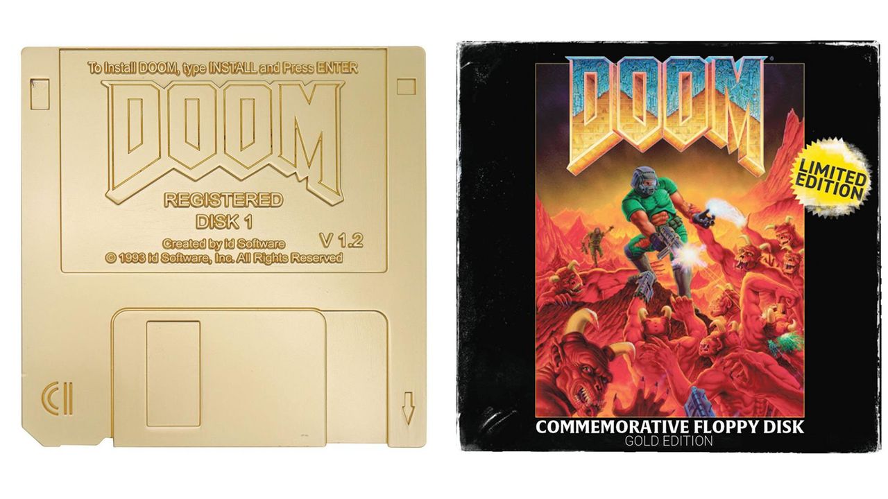 Doom Floppy Disk Limited Edition Imitation Gold Plated Replica