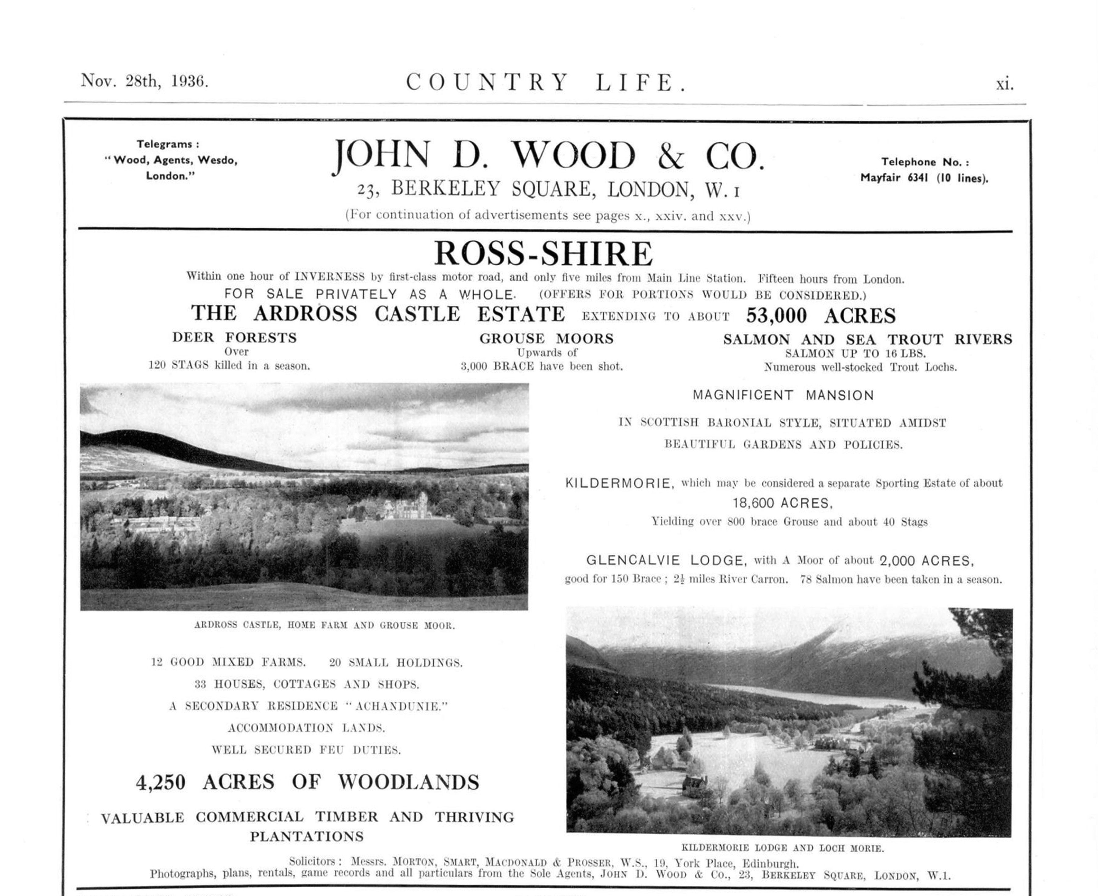 Ardross Castle advert