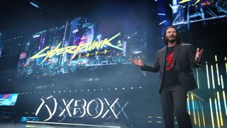 Keanu Reeves reduces the crowd to mush at the Xbox E3 2019 conference.