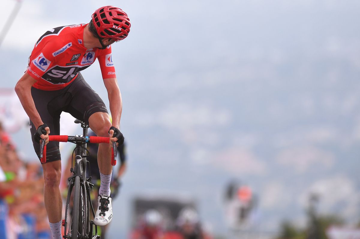 Christopher Froome (Team Sky) checks over his shoulder