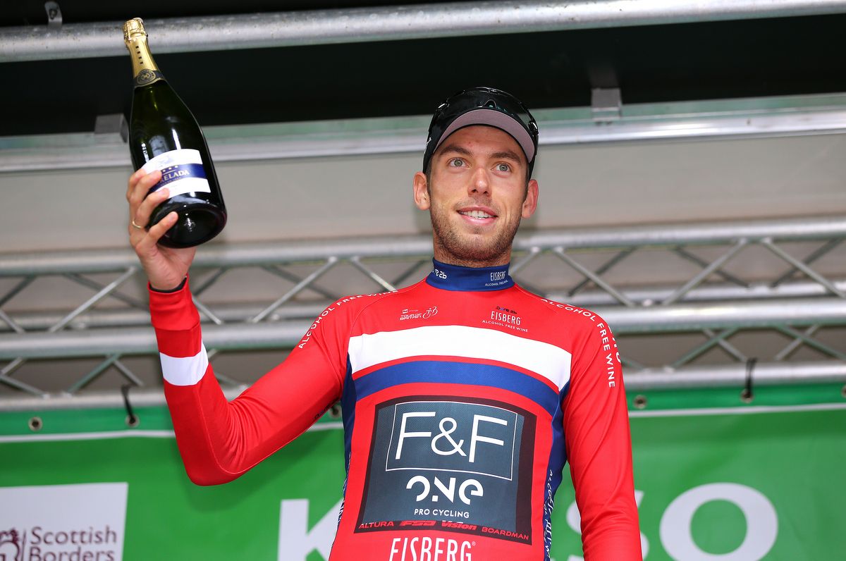 Karol Domagalski (ONE Pro Cycling) leads the sprint jersey