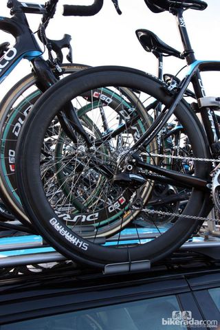 We found Shimano's new carbon tubular wheels on the bikes of Sky, Argos-Shimano (formerly Project 1t4i), and Rabobank.