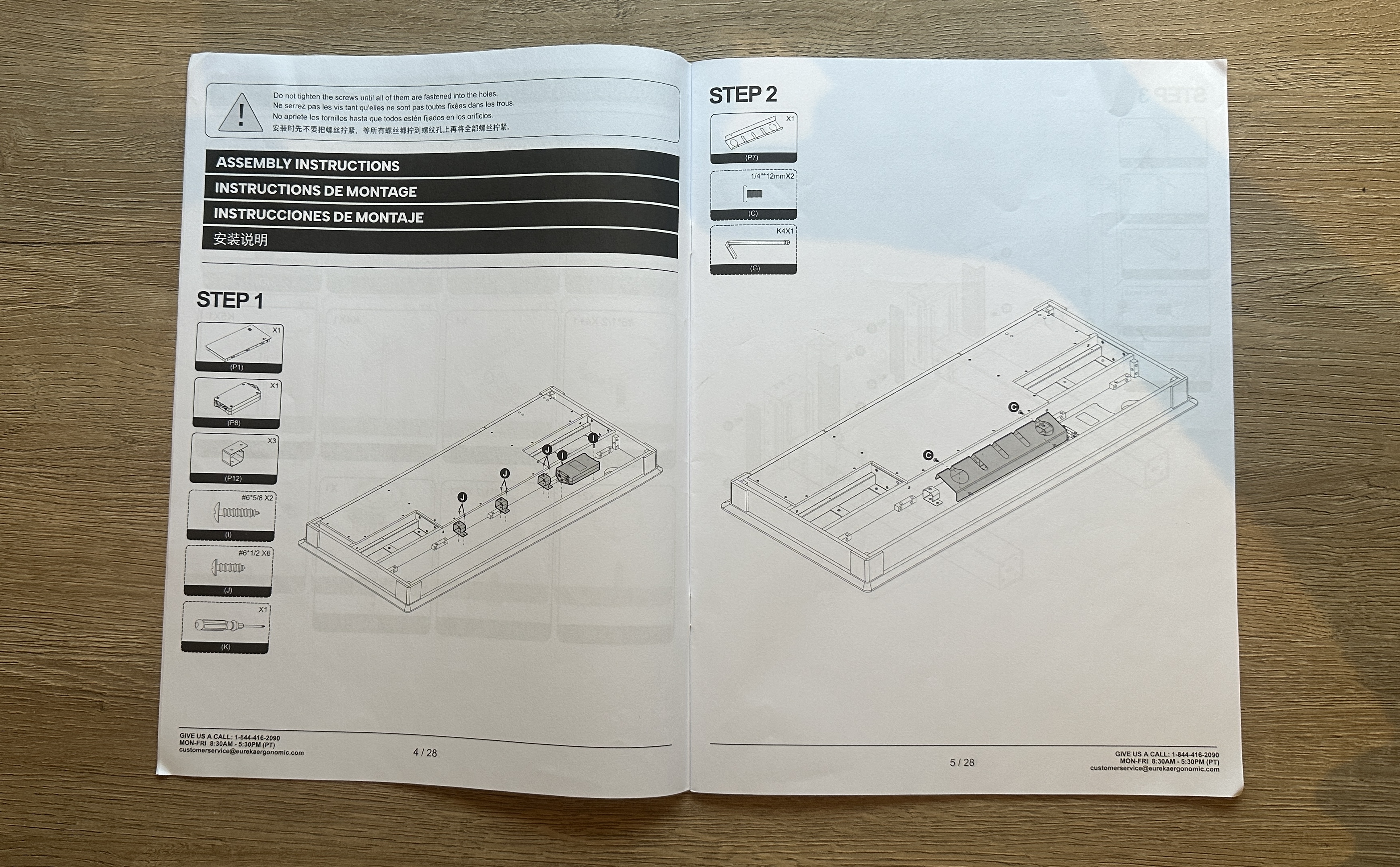 Eureka Ergonomic Ark EL Executive instructions