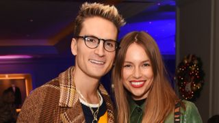 Oliver Proudlock and Emma Louise Connolly attend the 20th anniversary celebration of tailor and fashion designer Gresham Blake at the Hard Rock Hotel London on November 28, 2019 in London, England.