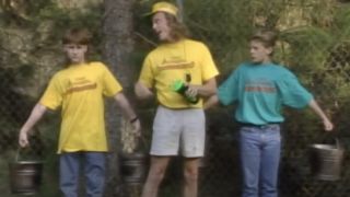 Campers complete a task on Salute Your Shorts