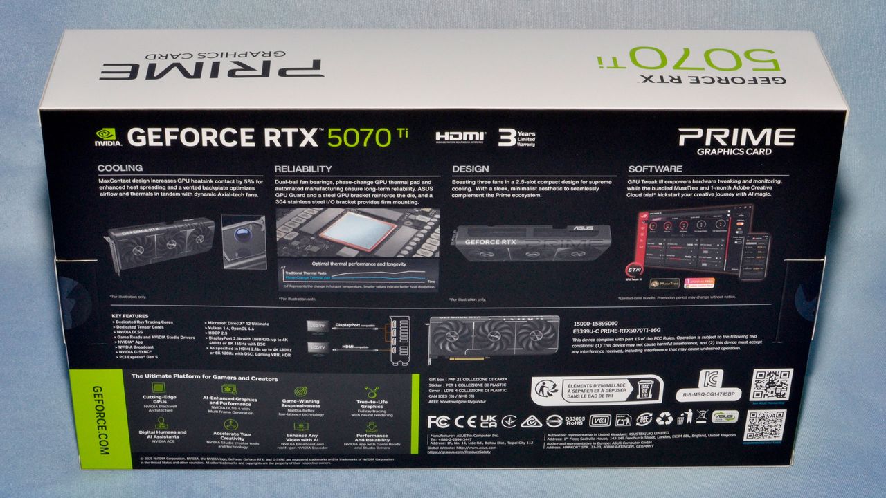 Nvidia RTX 5070 Ti / Asus GeForce RTX 5070 Ti Prime
