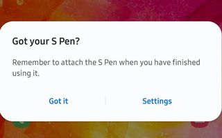 Samsung Galaxy Note 20 S Pen Reminder Cropped