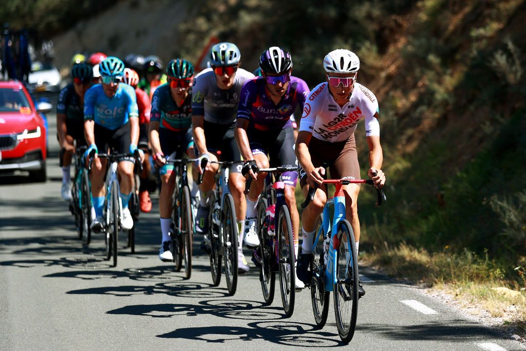 VILLARCAYO SPAIN AUGUST 17 Jaakko Hnninen of Finland and Ag2R Citroen Team competes in the breakaway during the 45th Vuelta a Burgos 2023 Stage 3 a 183km stage from Sargentes de la Lora to Villarcayo on August 17 2023 in Villarcayo Spain Photo by Gonzalo Arroyo MorenoGetty Images