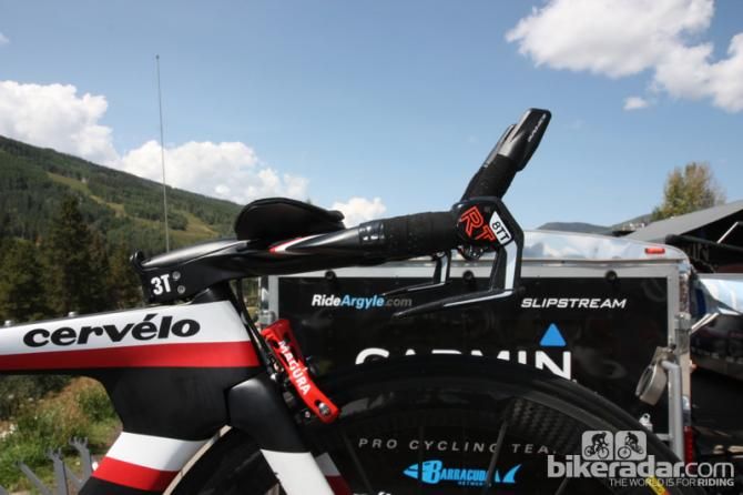 Electro-hydro power plant: Danielson's cockpit features Shimano Dura-Ace Di2 electronic shifting and Magura's hydraulic brakes