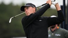 Jordan Spieth takes a shot during The Open