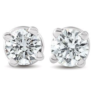 Pompeii 1/4 Ct Diamond Screw Back Studs 14k White Gold Lab Grown 