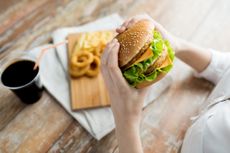 fast food, hamburger, soda, fries