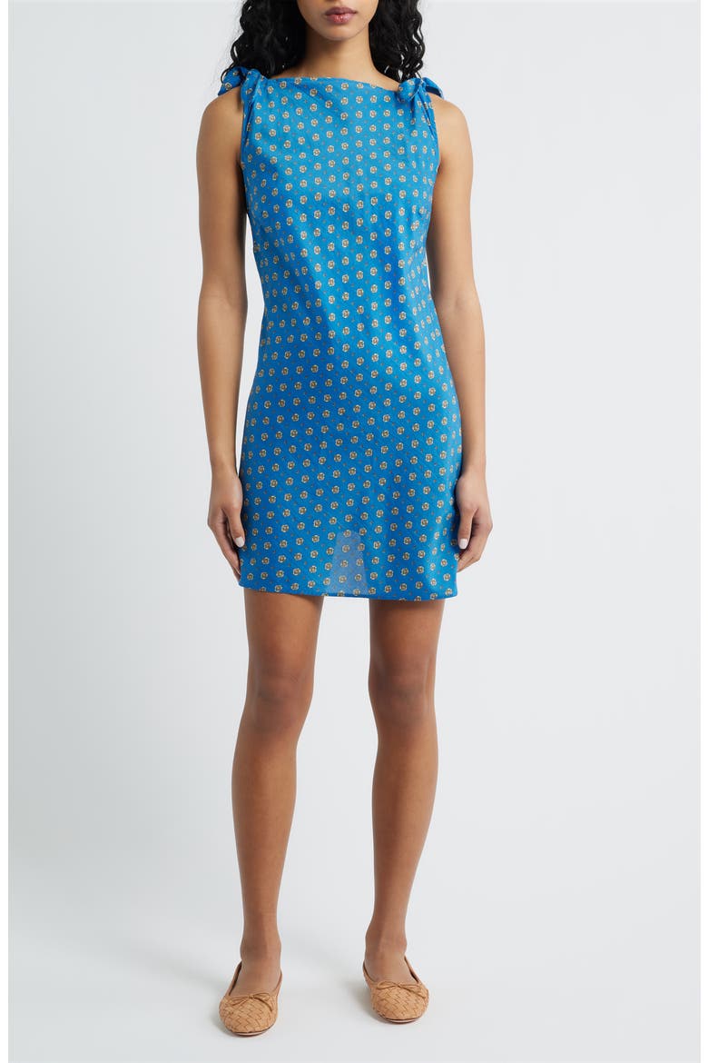 Maltina Print Sleeveless Cotton &amp;amp; Silk Minidress