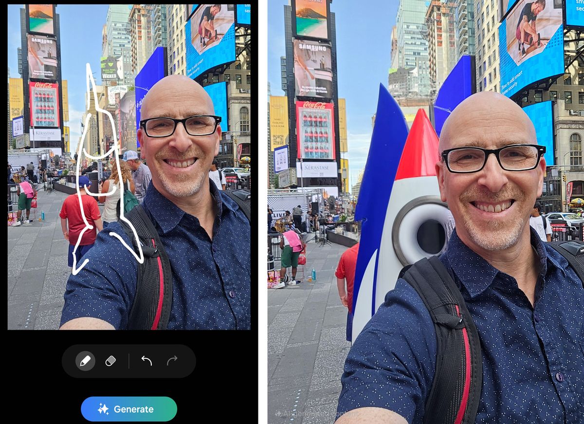 Galaxy AI Sketch to Image on Photos