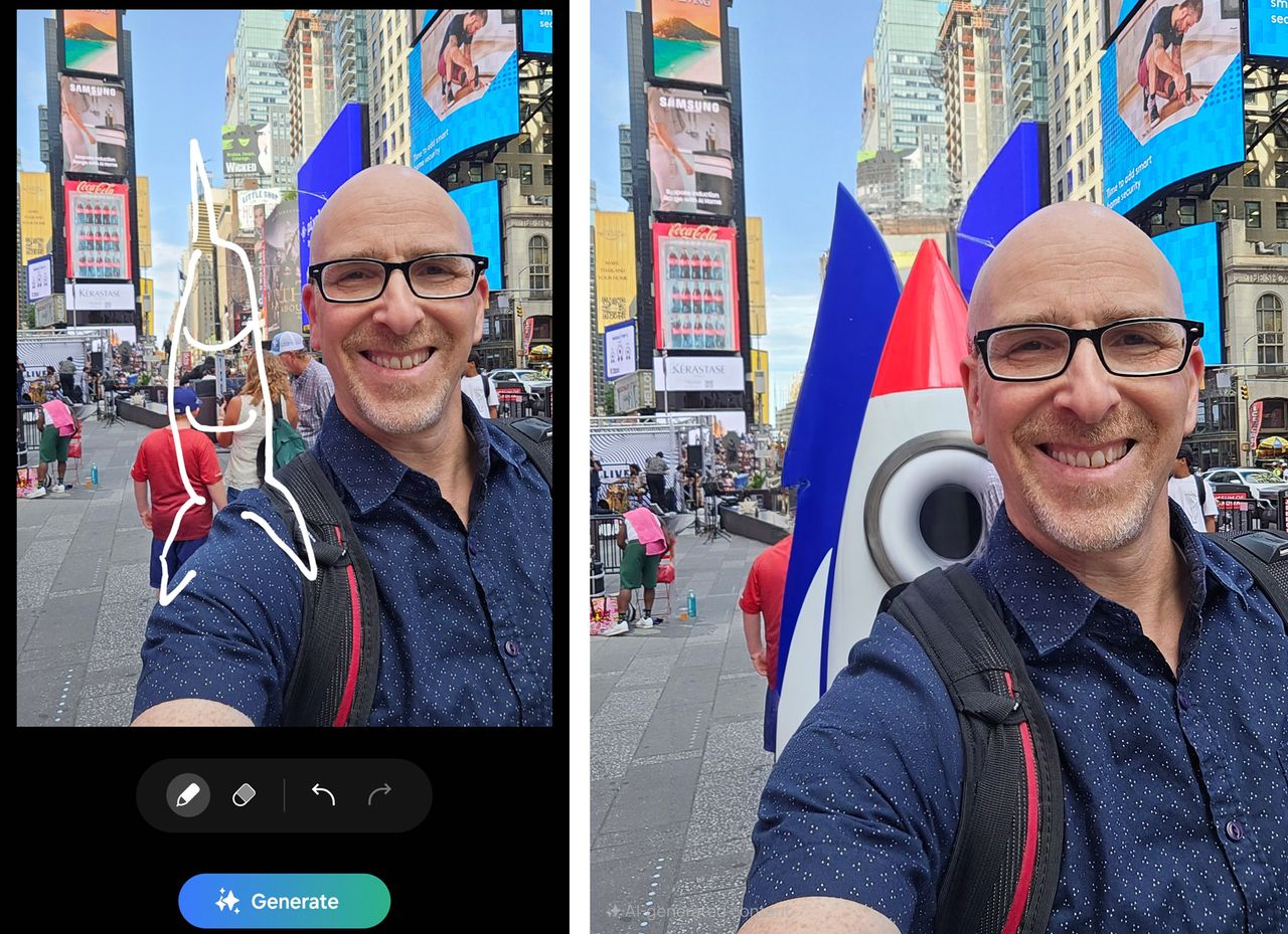 Galaxy AI Sketch to Image on Photos