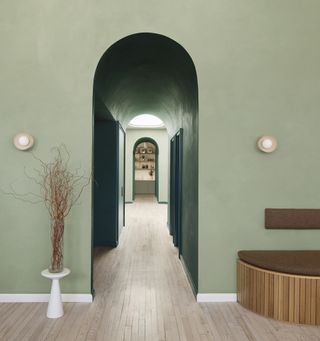 A green entryway