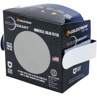 Celestron EclipSmart Safe Solar Eclipse Filter on a white background