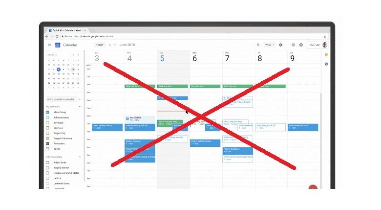 Google Calendar outage