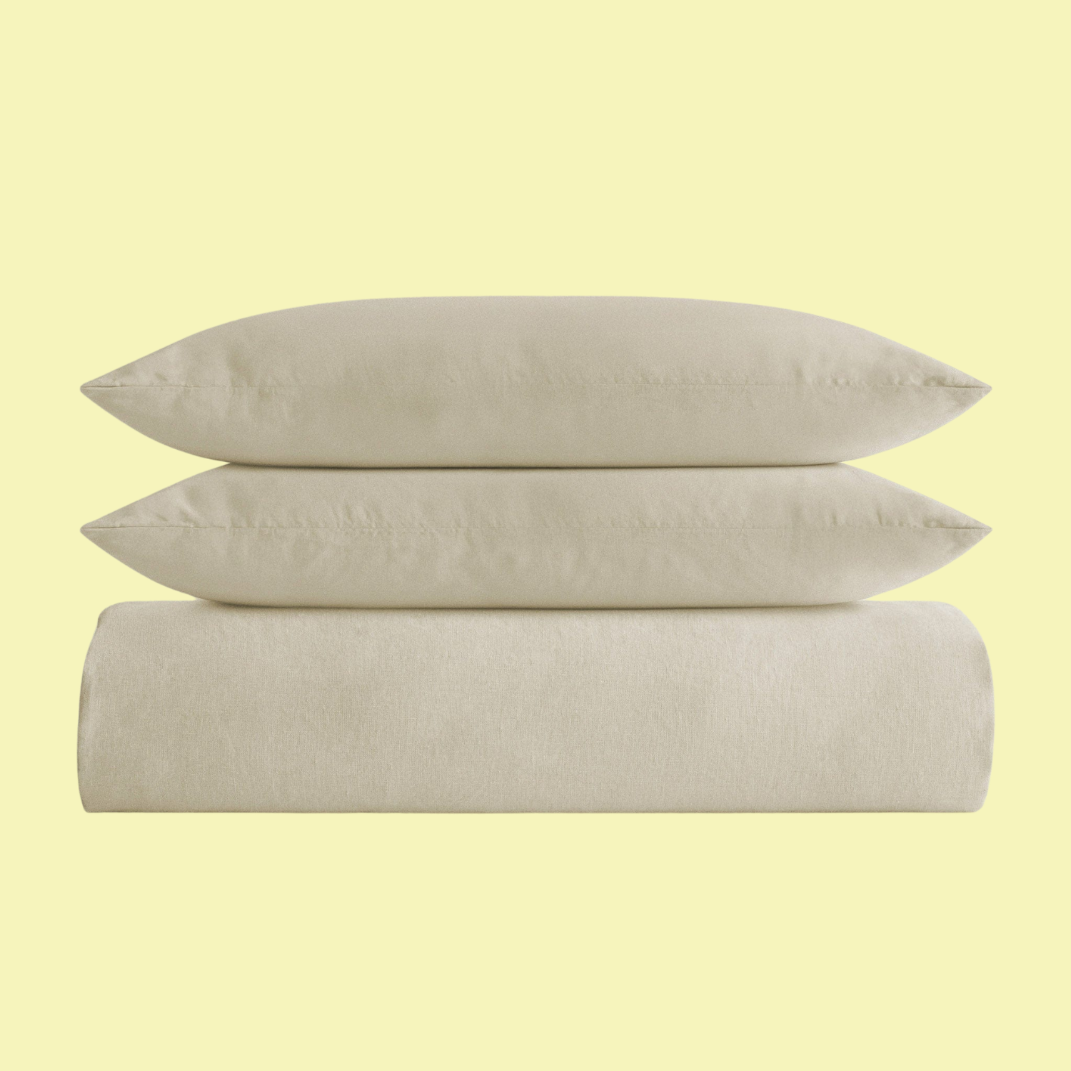 A light green bedding set