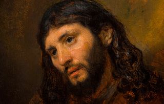 Rembrandt’s Study of the Head and Clasped Hands of a Young Man as Christ in Prayer