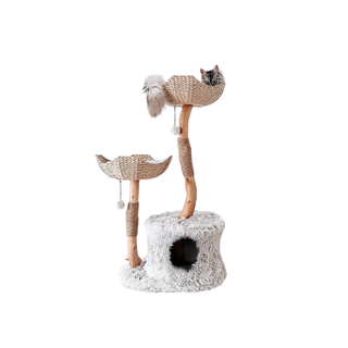 Two tiered cat tree