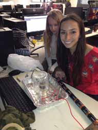 These girls made a lightbulb from scratch.