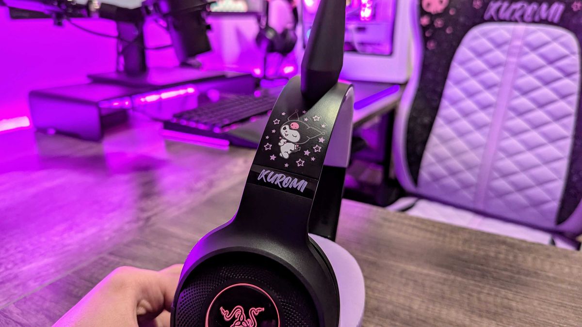 The Razer Kraken Kitty V2 BT Kuromi Edition.