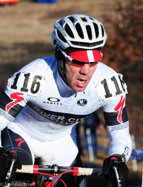 Tim Butler (River City Bicycles) on the steep climb