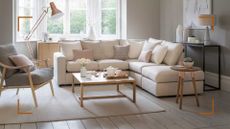 Neutral living room with generous beige corner sofa showing how to avoid common mistakes when buying a sofa by choosing a design that doesn't suit your space