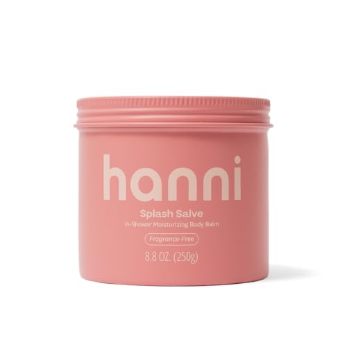 Hanni Splash Salve Body Mask, In-Shower Moisturizer With Coconut, Jojoba, Shea Butter &amp;amp; Glycerin, Deep Conditioning for All Skin Types, Fragrance-Free, 250 Ml / 8.8 Oz