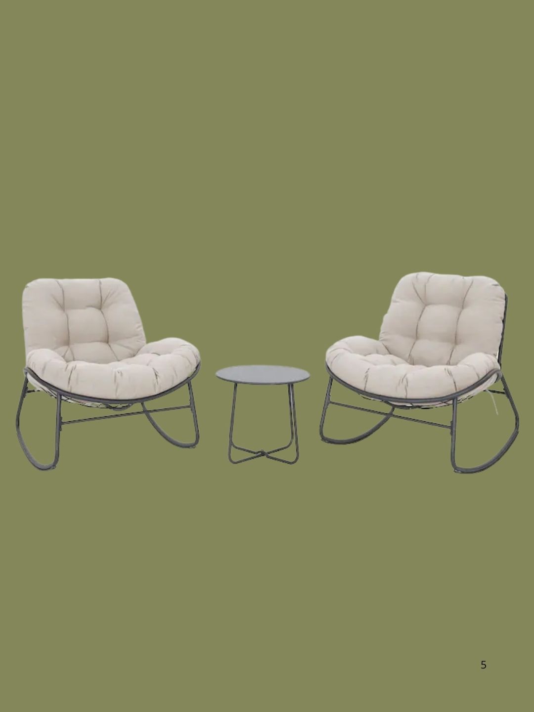 Kettler, Cream Sway Garden Rocker Lounge Chairs Set