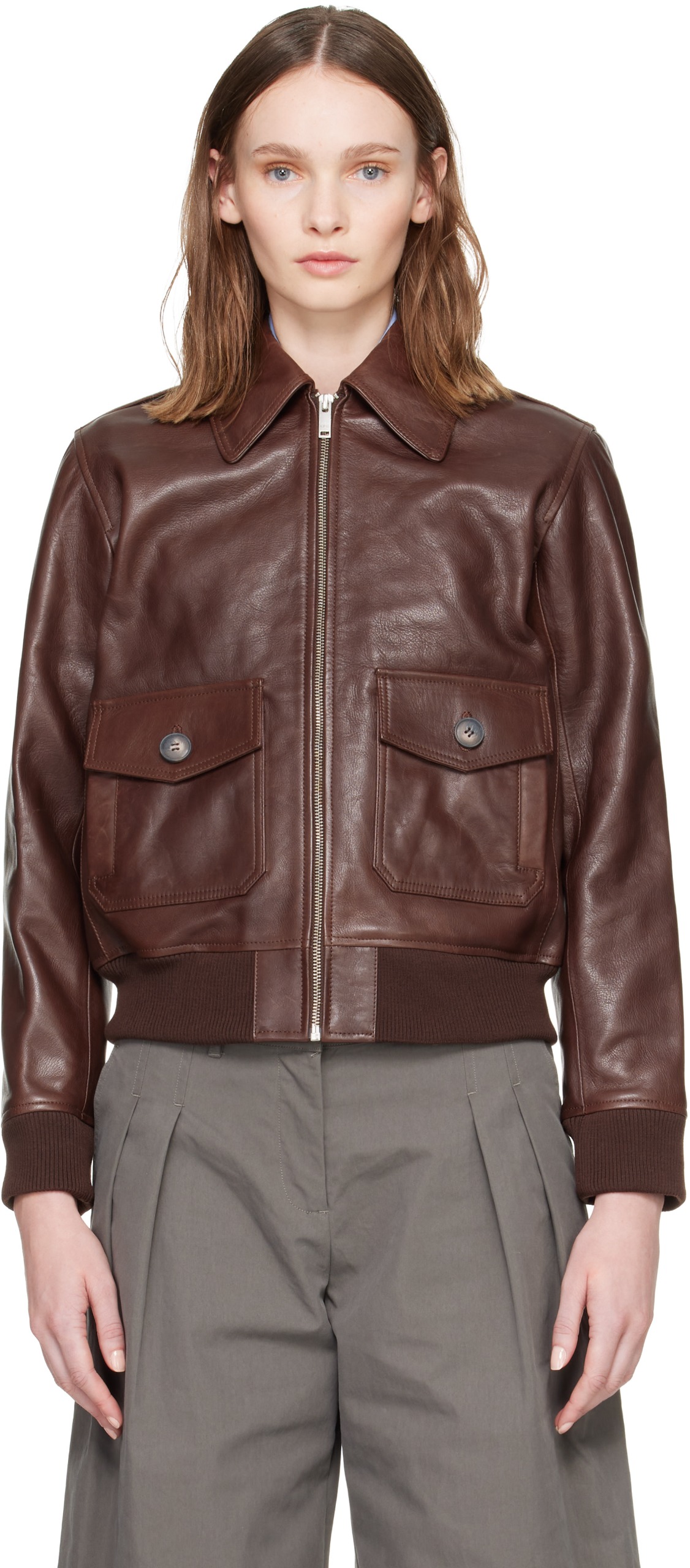 Brown Gael Leather Jacket