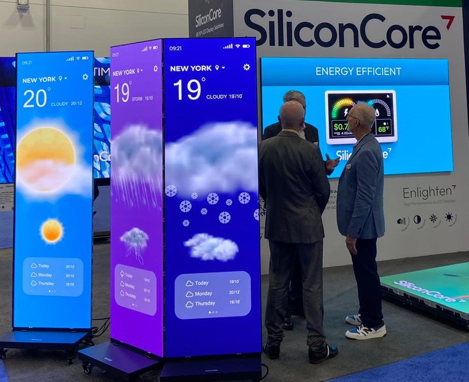SiliconCore Technology’s Mobile Foldable LED Columns