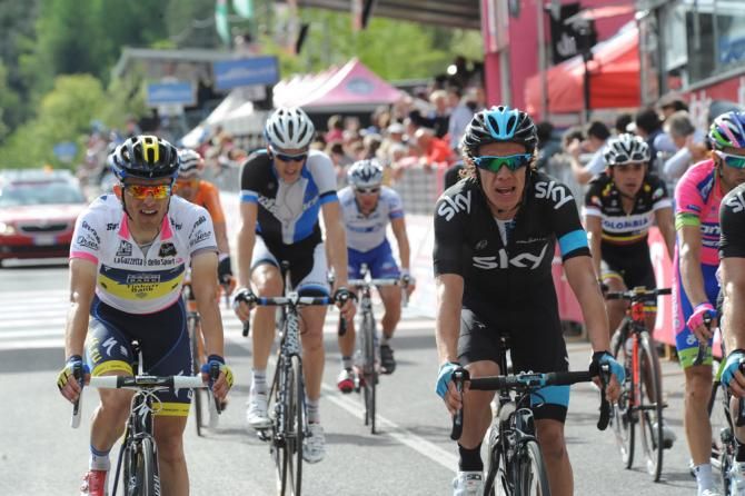 Best young rider Rafal Majka (Saxo-Tinkoff) and Rigoberto Uran (Sky) finished in the maglia rosa group