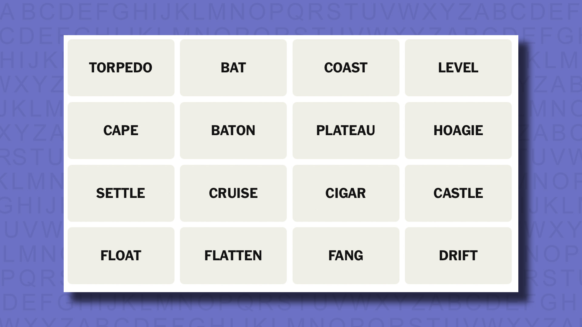 NYT Connections hints for game 694 on a purple background