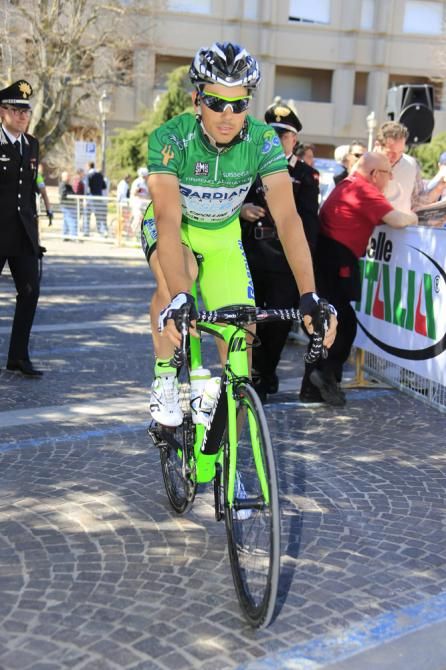 Marco Canola (Bardiani-CSF) leads the mountains classification