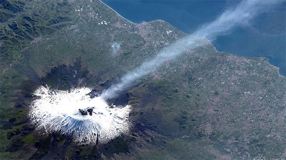 Mt Etna seen from space.