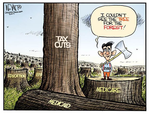 Political cartoon Paul Ryan budget