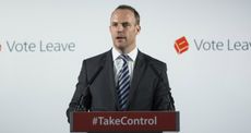 Dominic Raab gives a speech at the Vote Leave headquarters in 2016