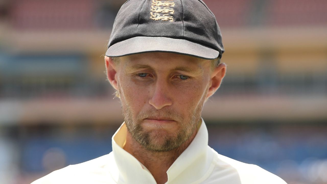 England captain Joe Root is interviewed after the loss against the West Indies  