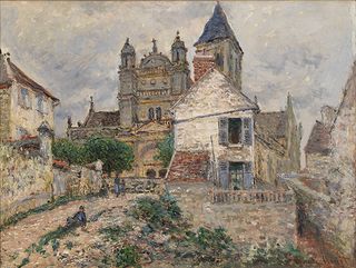 Monet's L'Église de Vétheuil, 1878 – a village scene with church oil on canvas. Reproduction photograph by Andrew Smart of www.accooper.com