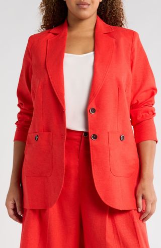 Coastal Linen Blend Blazer