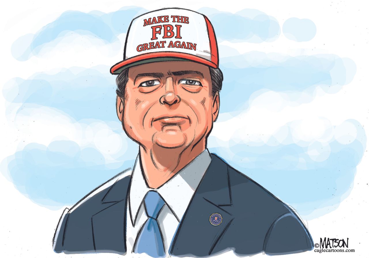 Political cartoon U.S. FBI Director James Comey