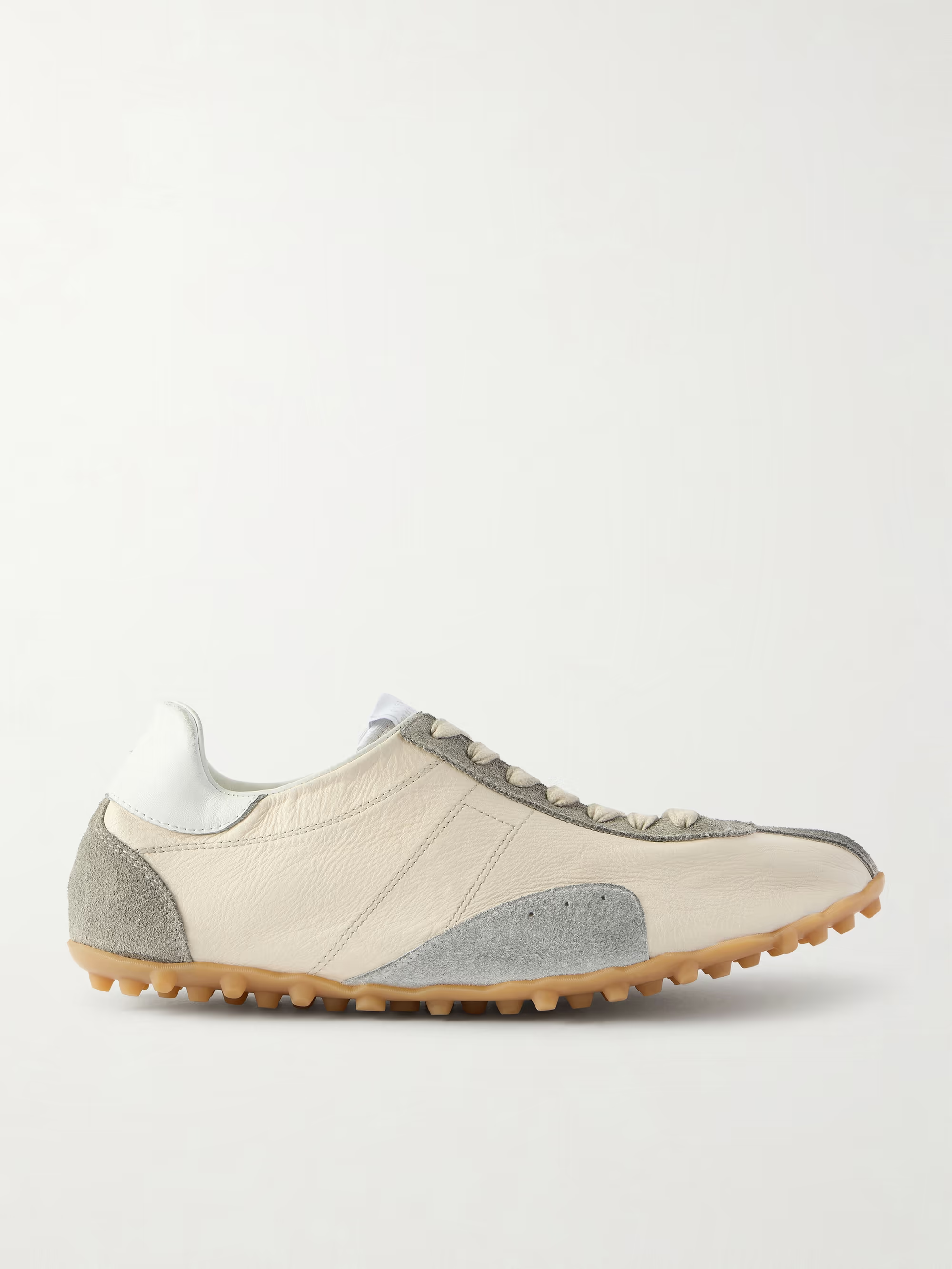 Maison Margiela, Sprinter Suede-Trimmed Textured-Leather Sneakers