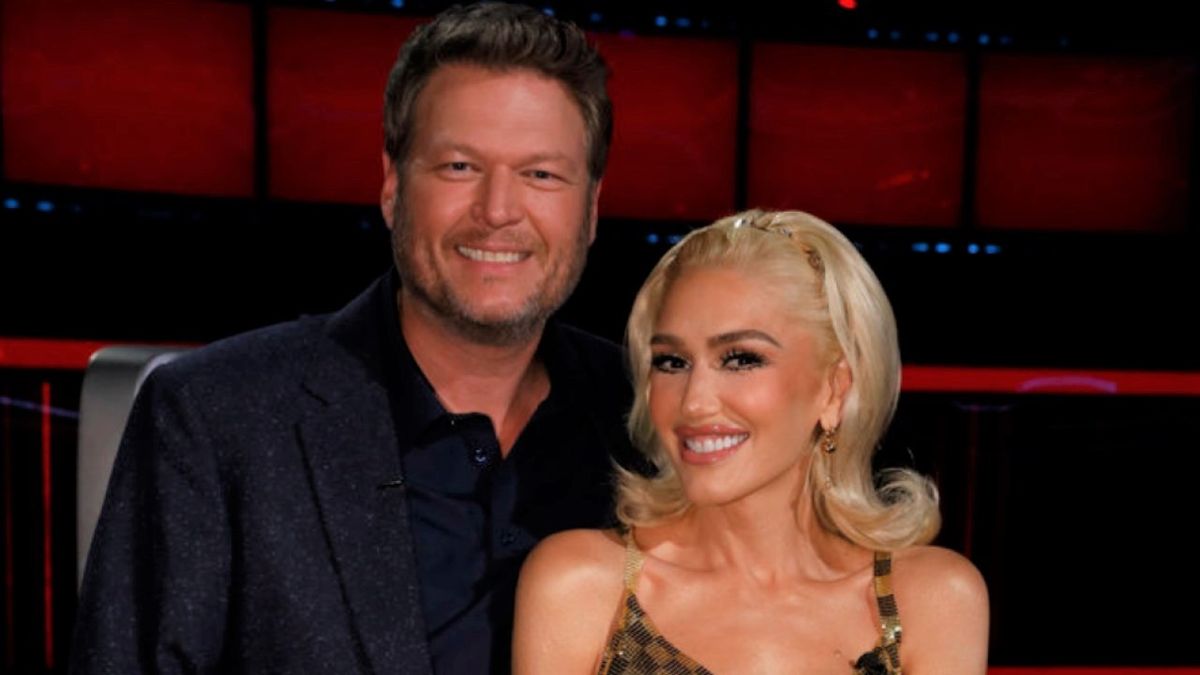 Blake Shelton and Gwen Stefani on The Voice.