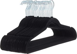 Black velvet hangers from Amazon.